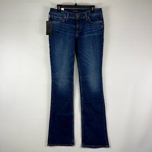 Silver Jeans Womens Suki Slim Boot Cut Mid Rise Curvy Pockets Indigo Blue 31 New